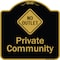 Signmission Designer Series-Private Community With No Outlet Symbol, 18" x 18", BG-1818-9785 A-DES-BG-1818-9785 - alternate 1
